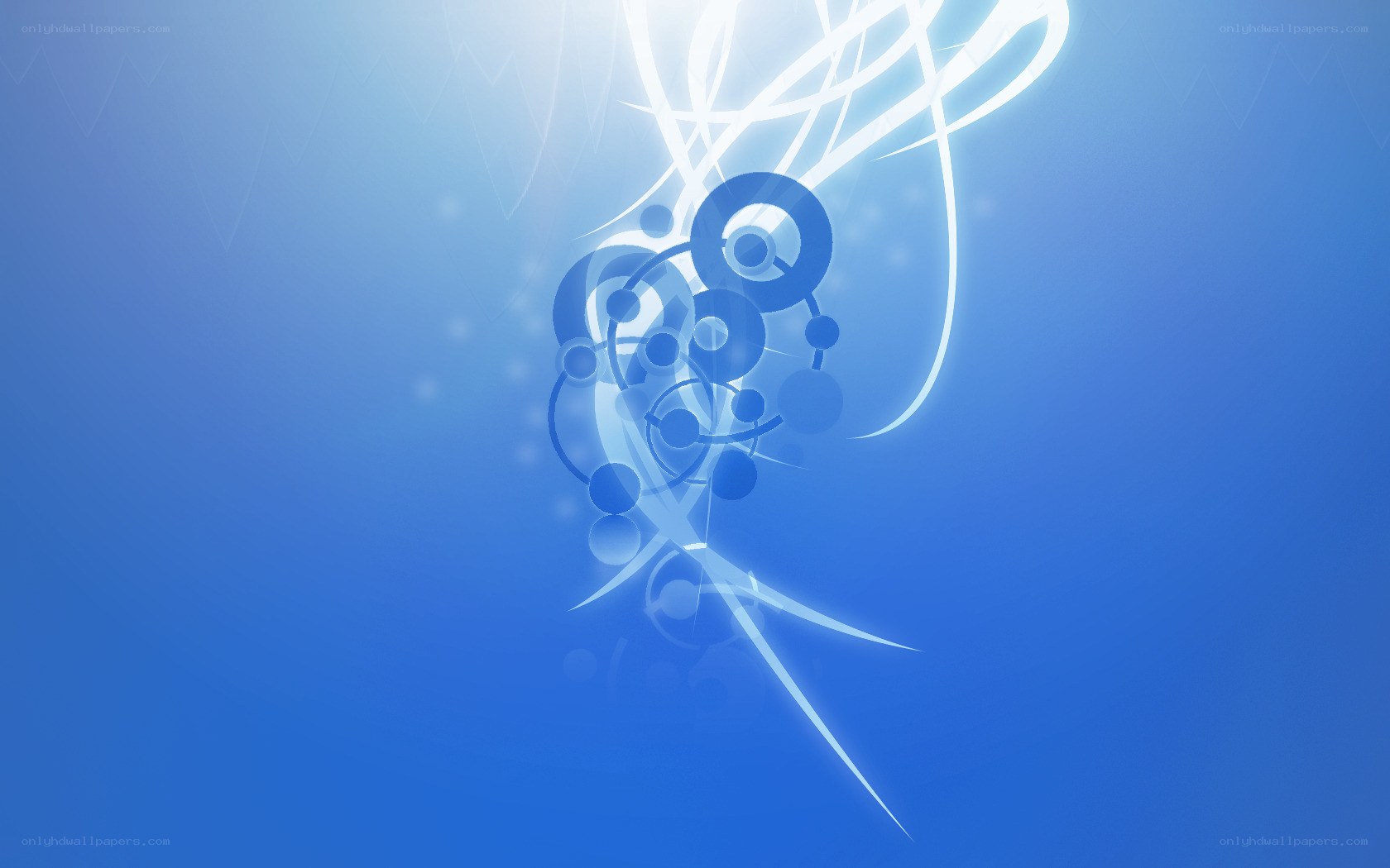 blue abstract swirl design
