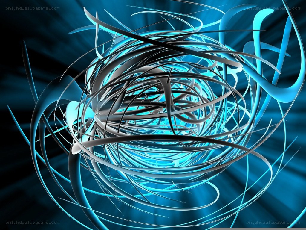 Blue abstract swirl design