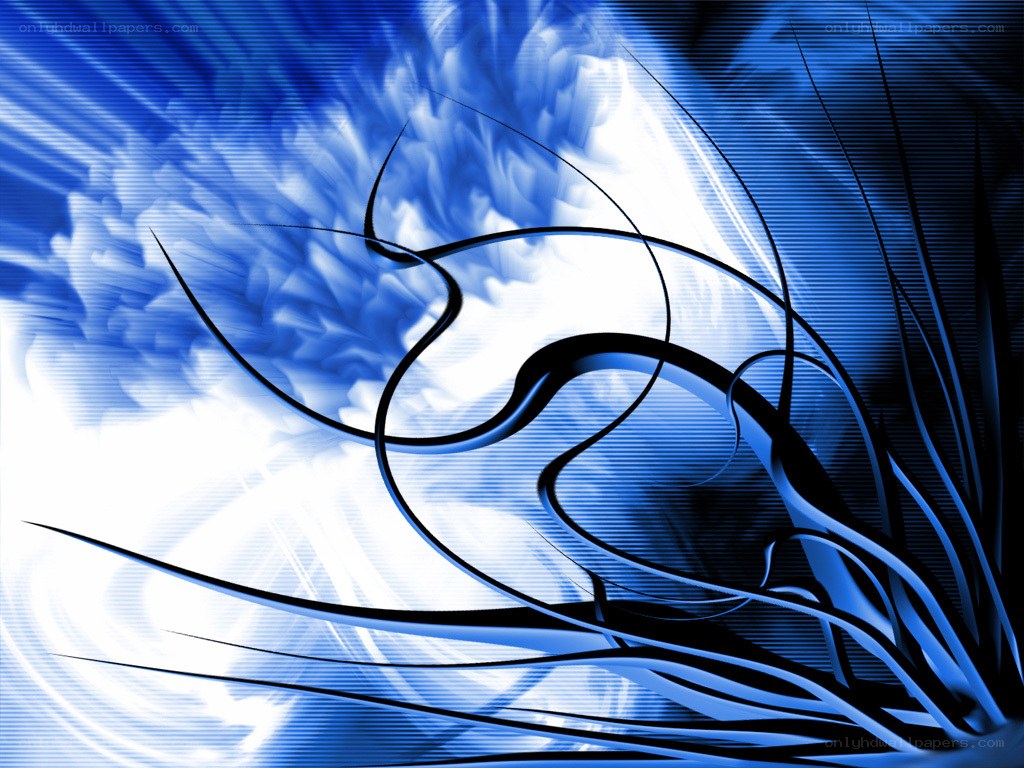 blue abstract swirl design