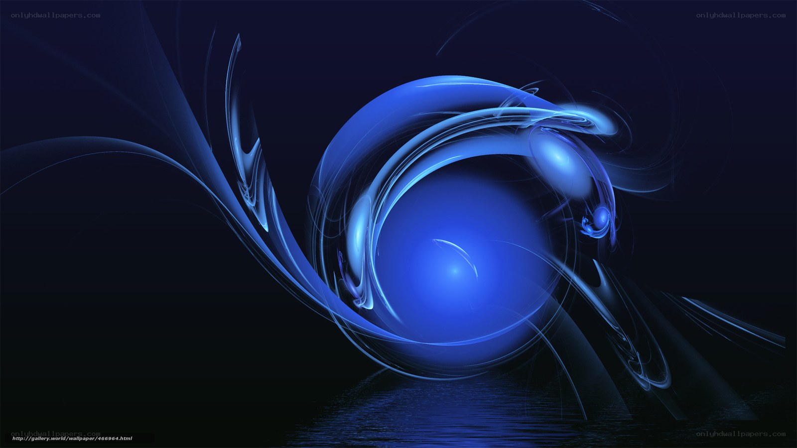 Blue abstract swirl design