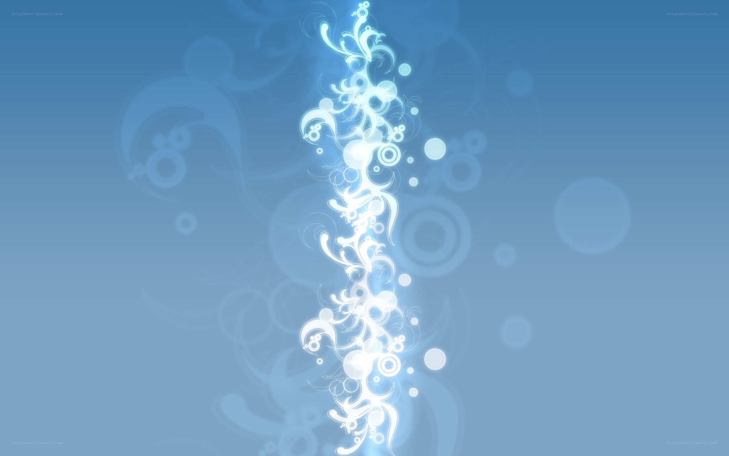 blue abstract swirl design