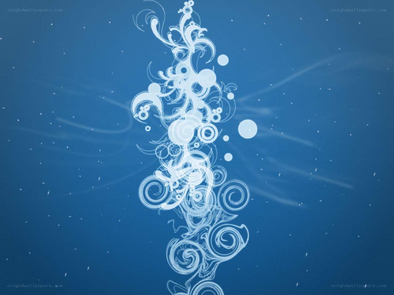 blue abstract swirl design