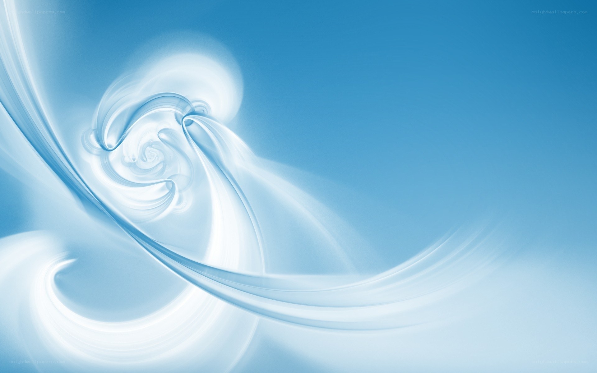 Blue abstract swirl design
