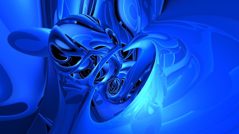 Blue Abstract Swirl — Digital Art