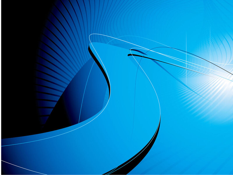 Blue Abstract Swirl — Dynamic, Curves