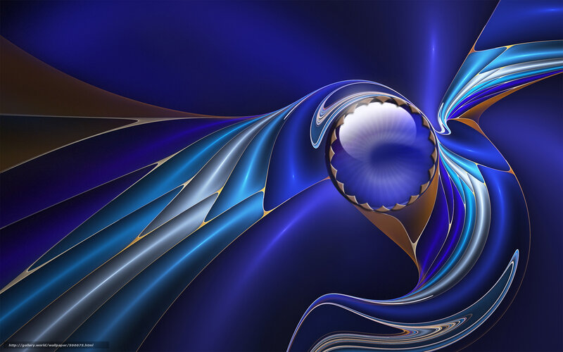 Blue Abstract Swirl — Dynamic, Digital Art, Swirls, Sphere