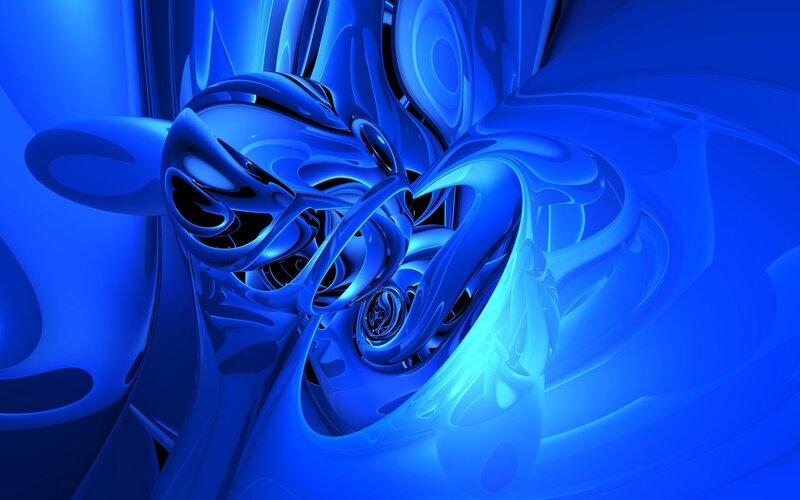 Blue Abstract Swirl — Dynamic, Digital Art, Swirls