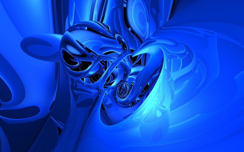 Blue Abstract Swirl — Dynamic, Digital Art
