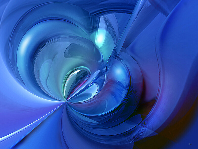 Blue Abstract Swirl — Dynamic, Swirls