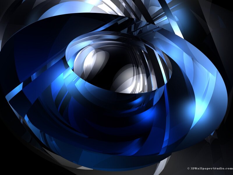 Blue Abstract Swirl — Dynamic