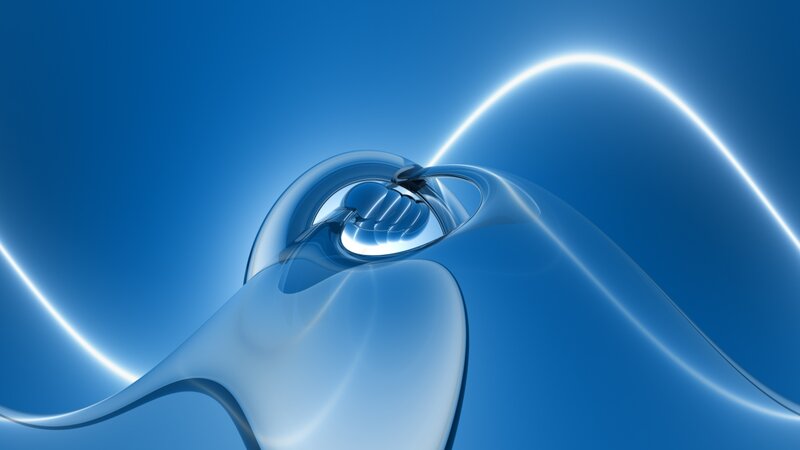 Blue Abstract Swirl — Serene, 3d Render