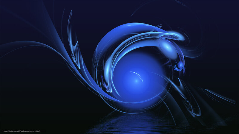 Blue Abstract Swirl — Serene, Night