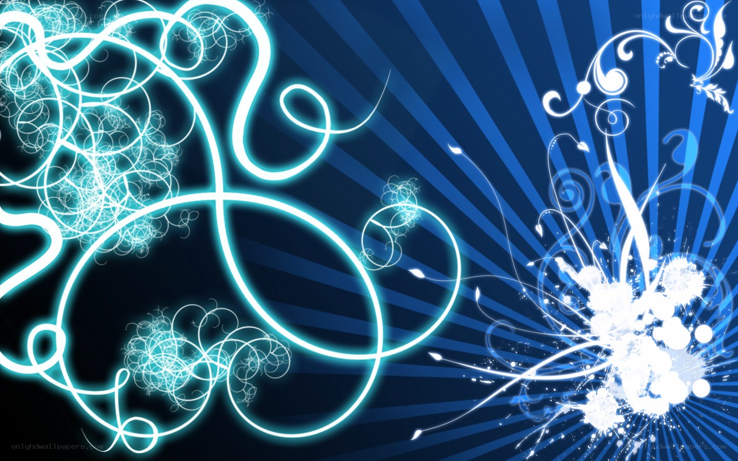 blue abstract swirls