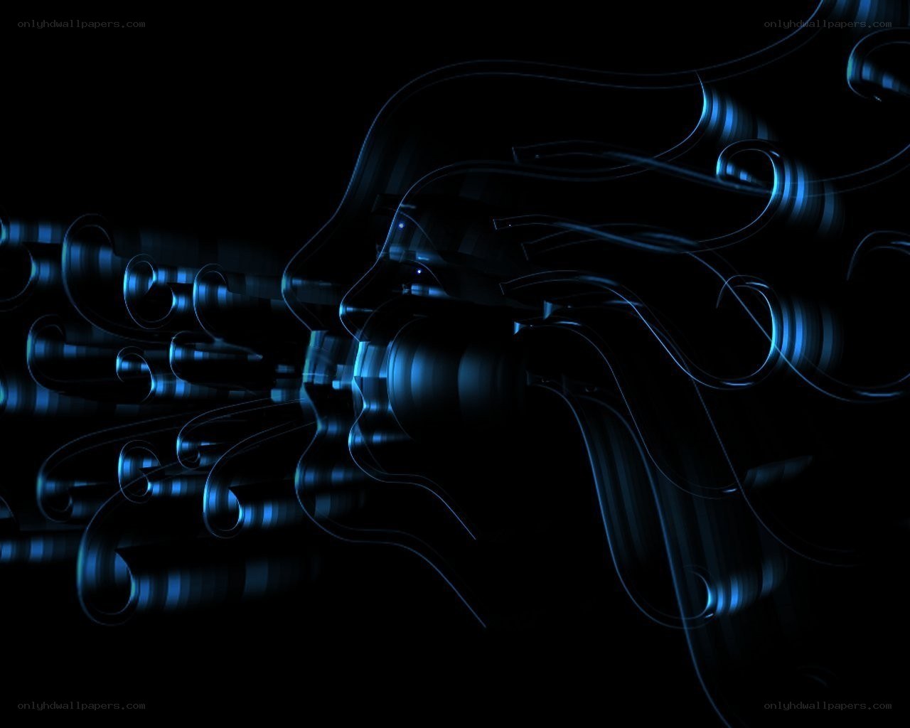 blue abstract swirls