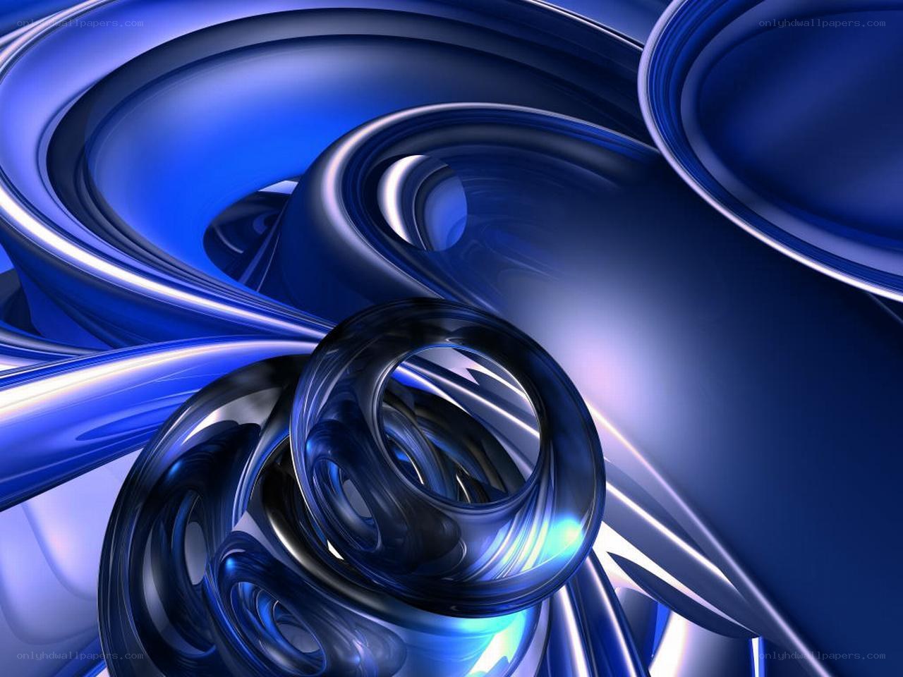 Blue abstract swirls