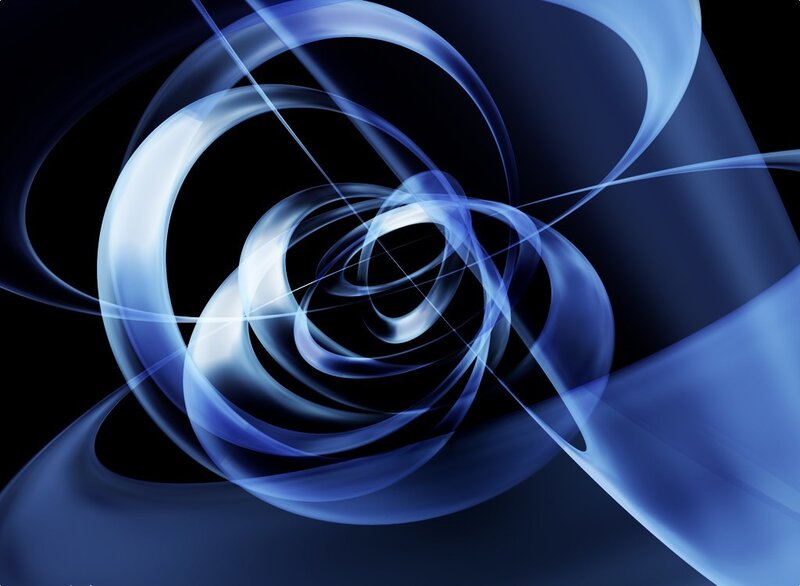 Blue abstract swirls