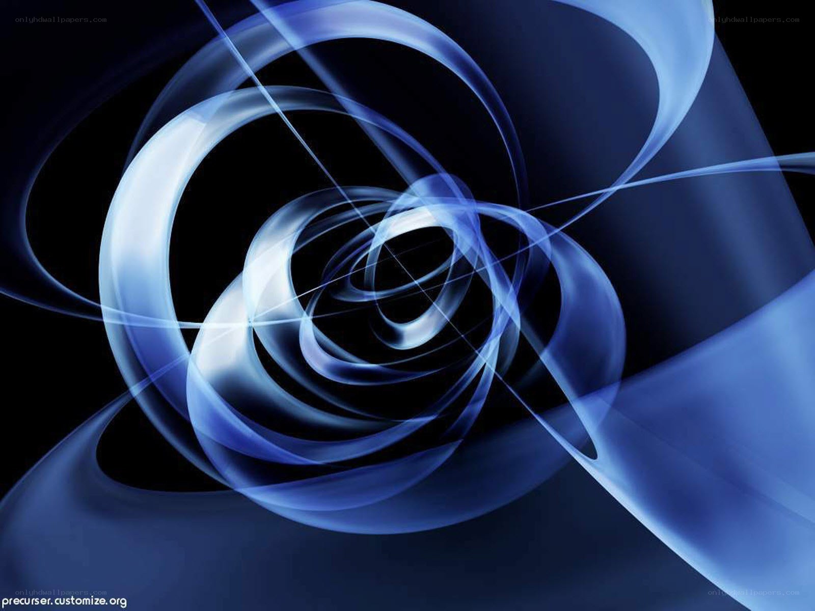 blue abstract swirls