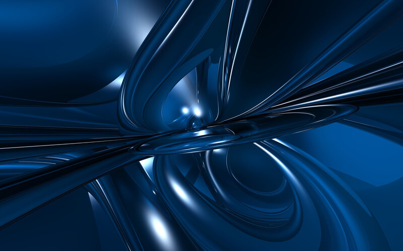 Blue Abstract Swirls — 3d Render