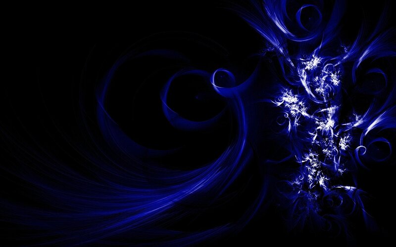 Blue abstract swirls