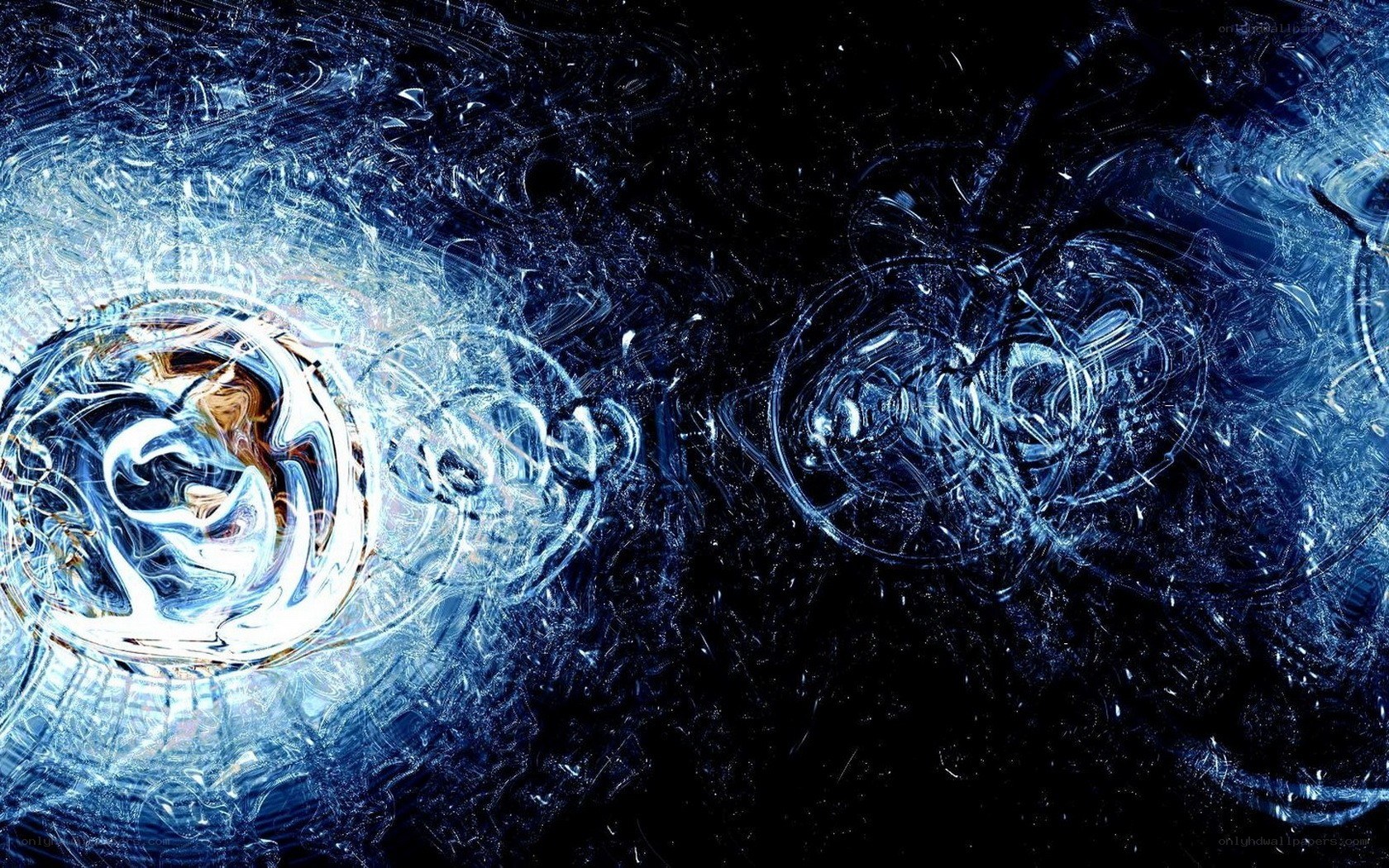 blue abstract swirls