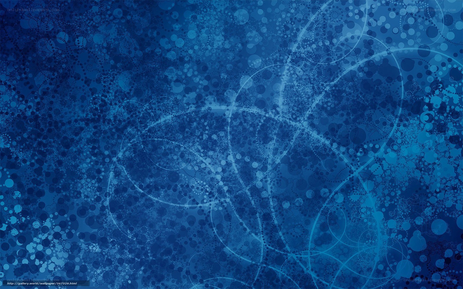 blue abstract swirls and dots