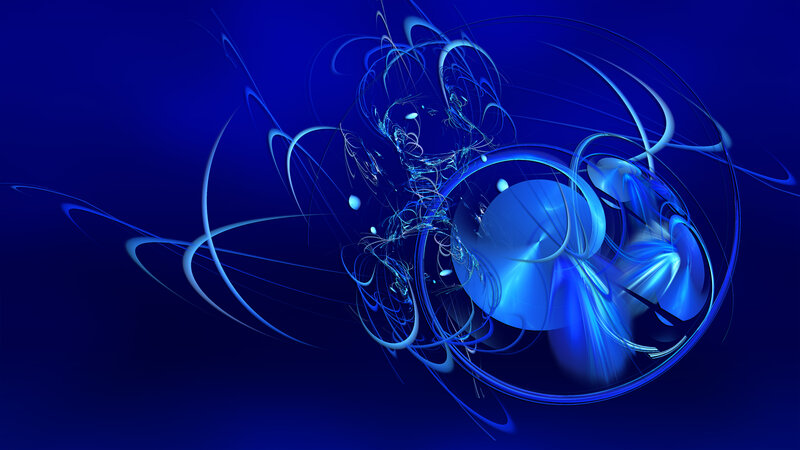 Blue abstract swirls and light