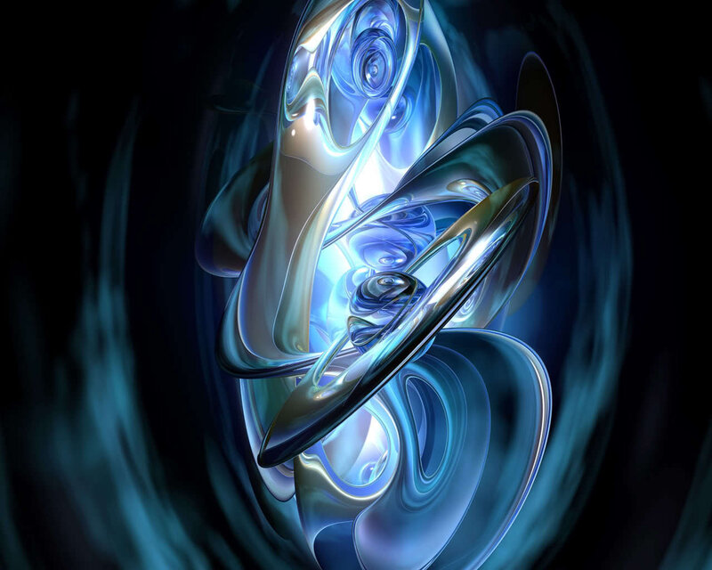 Blue Abstract Swirls — Dramatic