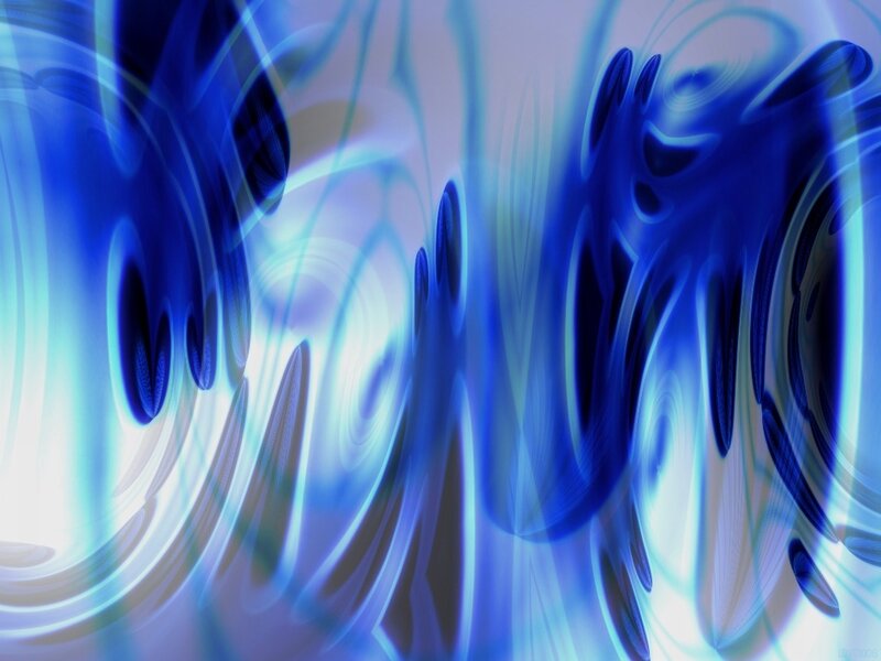Blue Abstract Swirls — Dynamic, White
