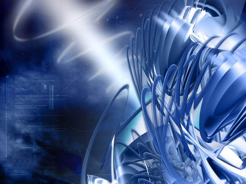 Blue Abstract Swirls — Futuristic