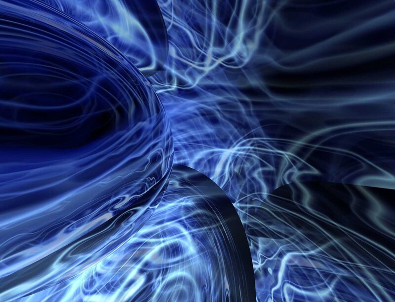 Blue Abstract Swirls — Light, White
