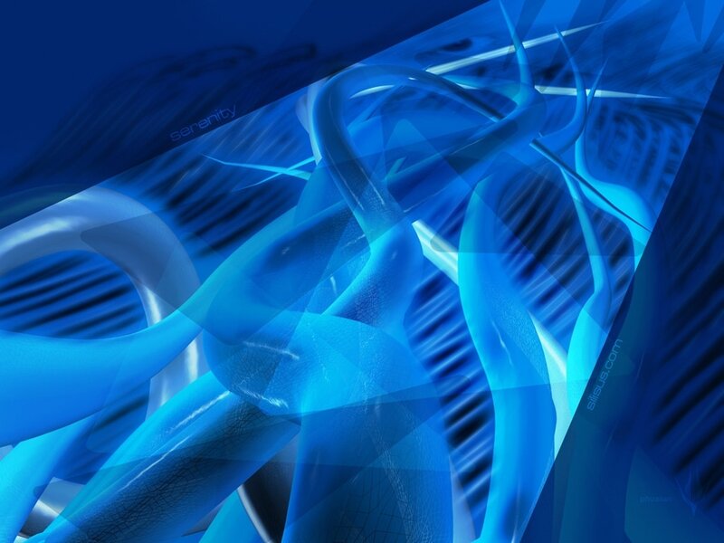 Blue Abstract Swirls — Serene, Light, Lines
