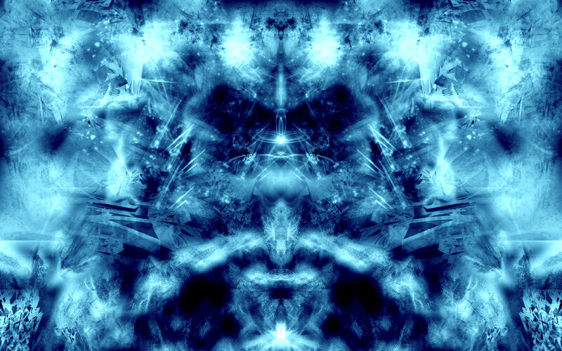 blue abstract symmetrical pattern