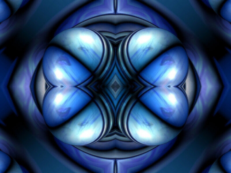 blue abstract symmetry pattern