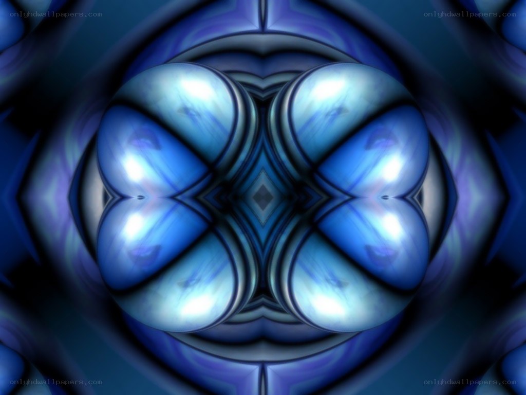 blue abstract symmetry pattern
