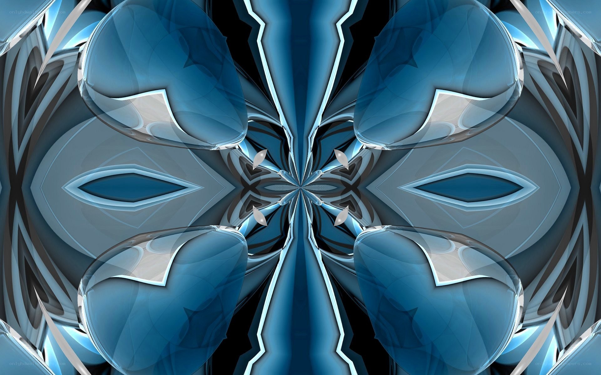 blue abstract symmetry