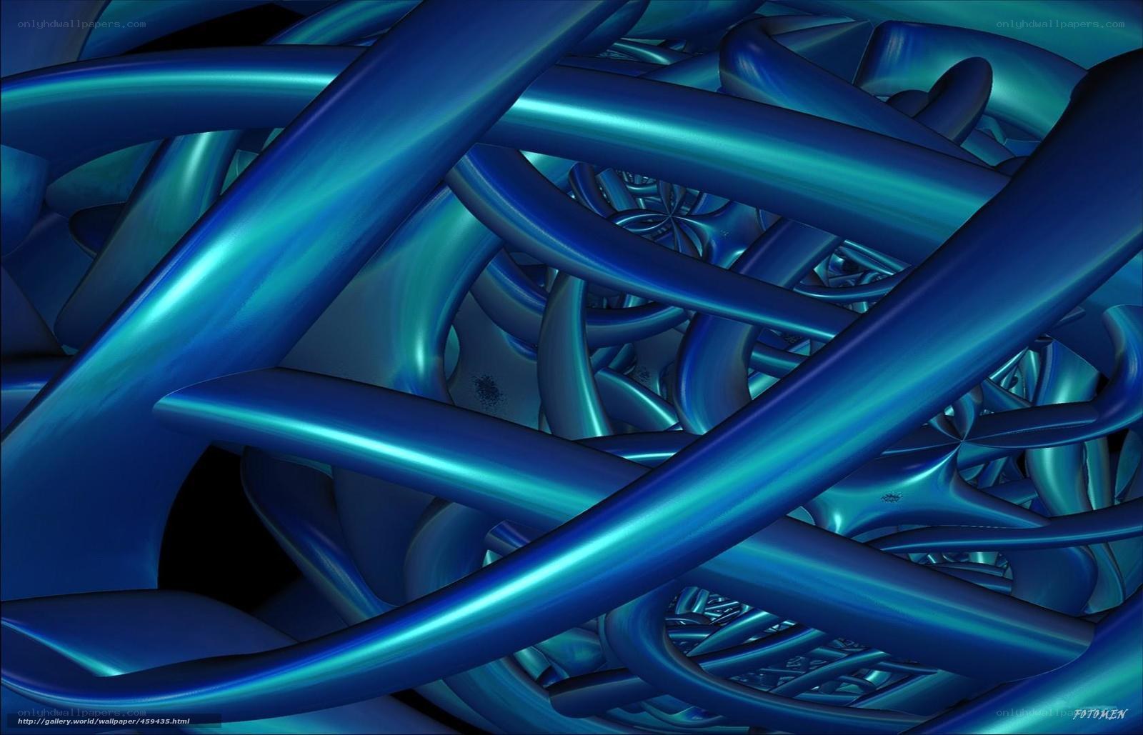 Blue abstract tubular structure