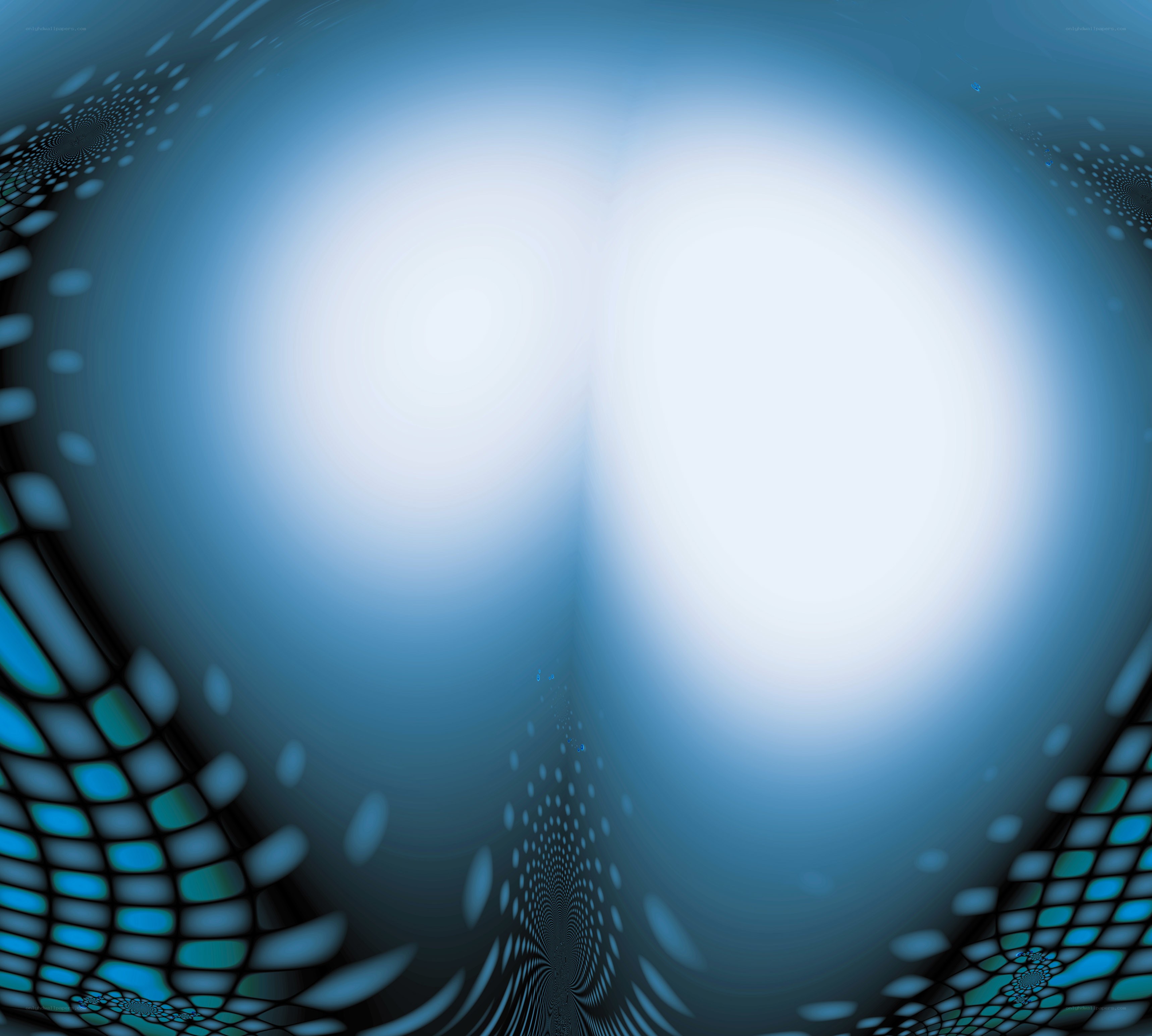 blue abstract tunnel