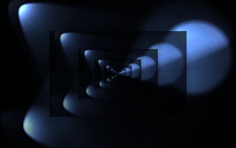 blue abstract tunnel