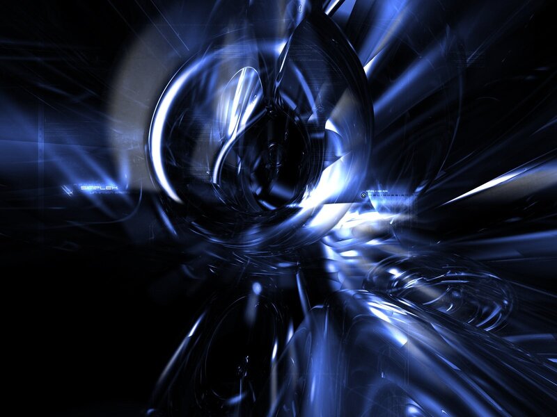 Blue Abstract Tunnel — Dramatic, Light Rays