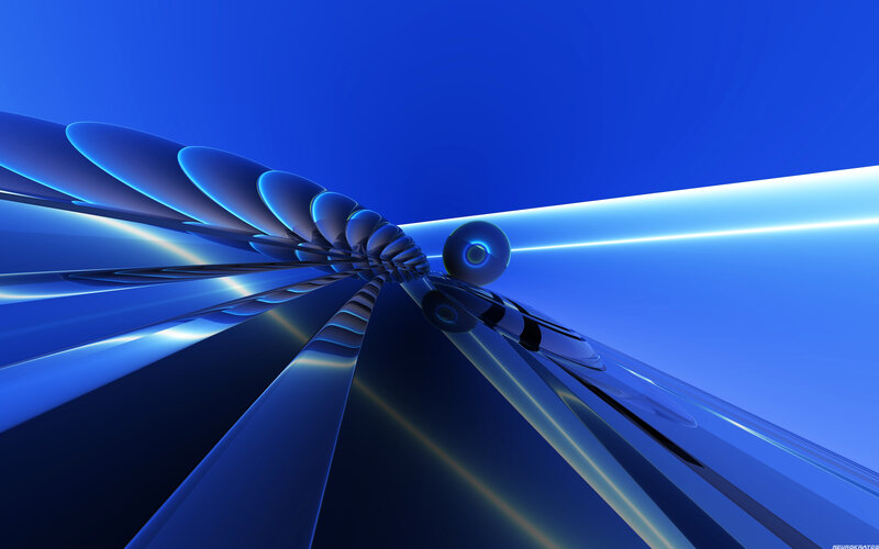 Blue Abstract Tunnel — Futuristic