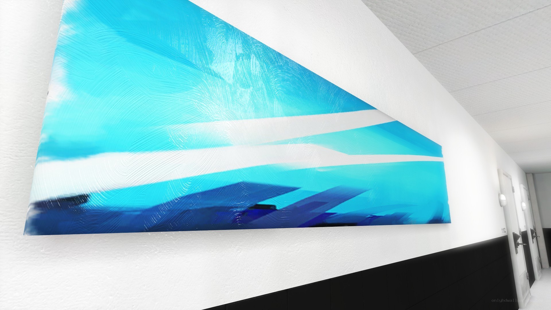 Blue abstract wall art
