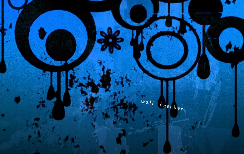 blue abstract wall art