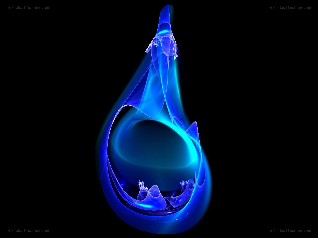 blue abstract water droplet