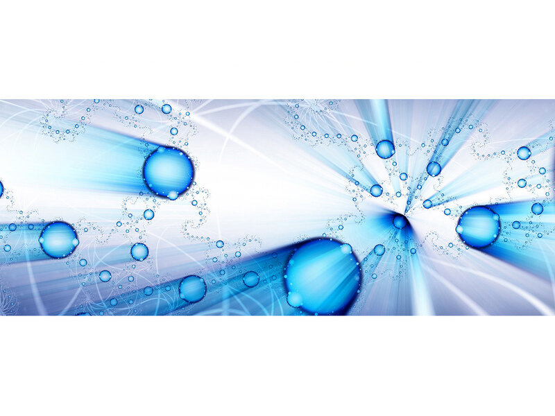 blue abstract water droplets