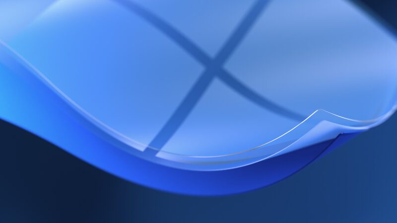 Blue Abstract Wave — Calm, Cross