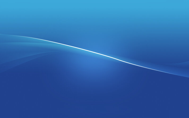 Blue Abstract Wave — Calm, Line, White