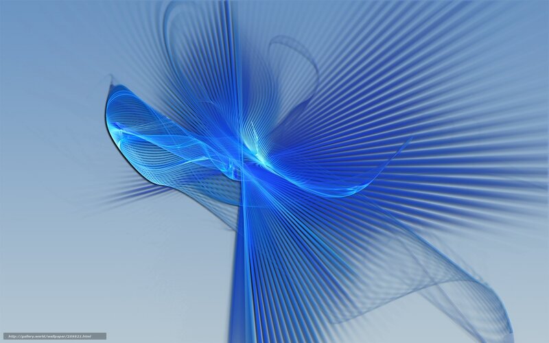 Blue Abstract Wave — Calm, Lines