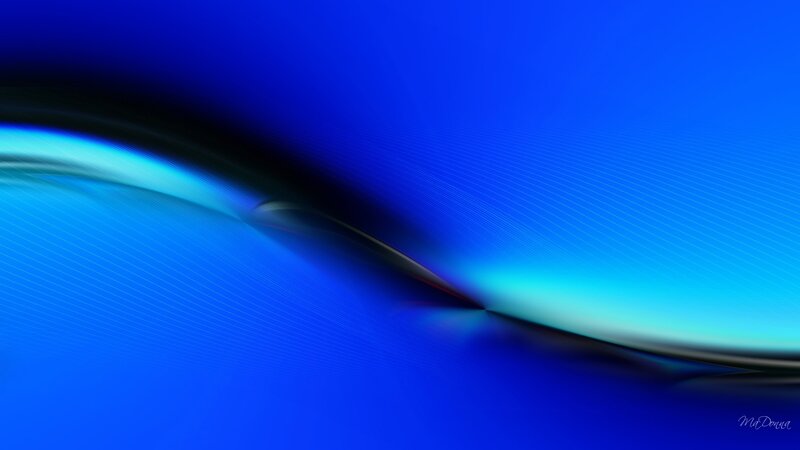 Blue Abstract Wave — Calm