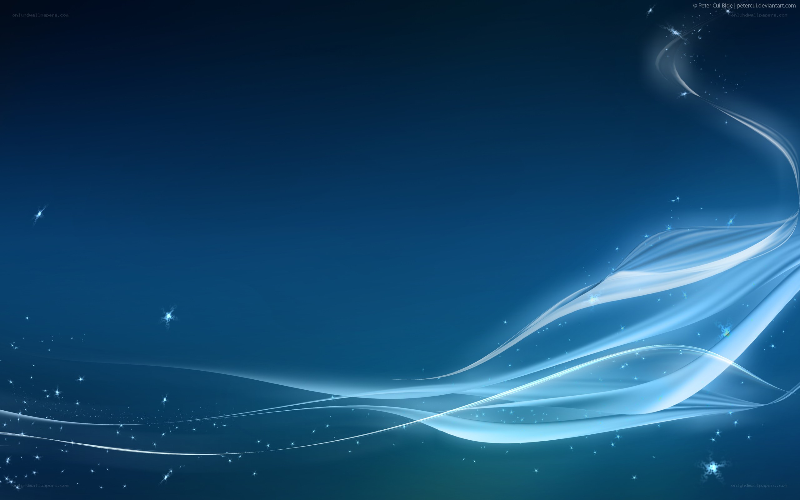 Blue abstract wave design
