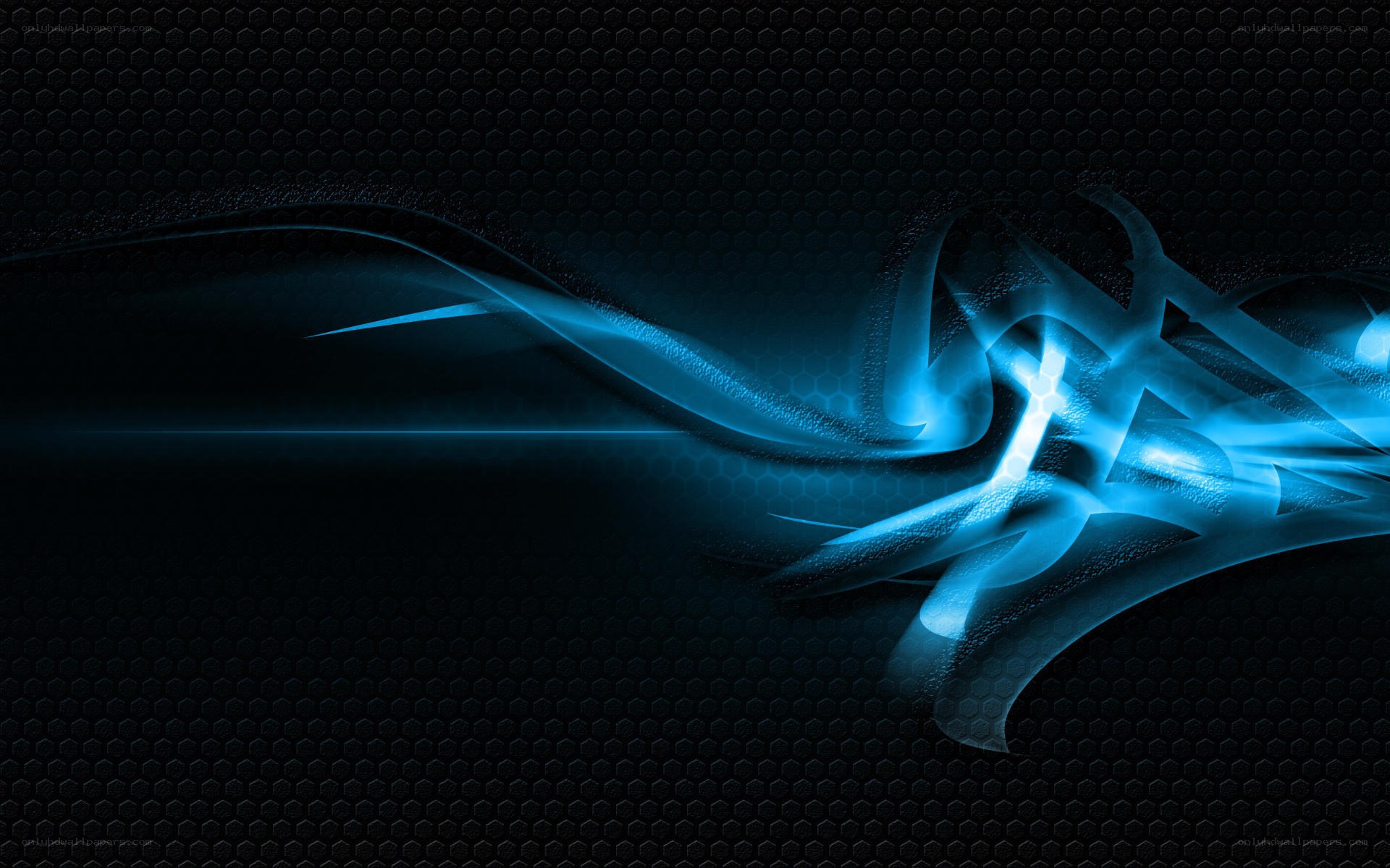 blue abstract wave design